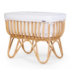BÉABA Berceaux Et Couffins*Berceau en rotin rectangulaire + couvercle blanc cassé