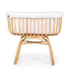 BÉABA Berceaux Et Couffins*Berceau Rotin - 90x70x71 Cm + Habillage Jersey Ecru - Matela