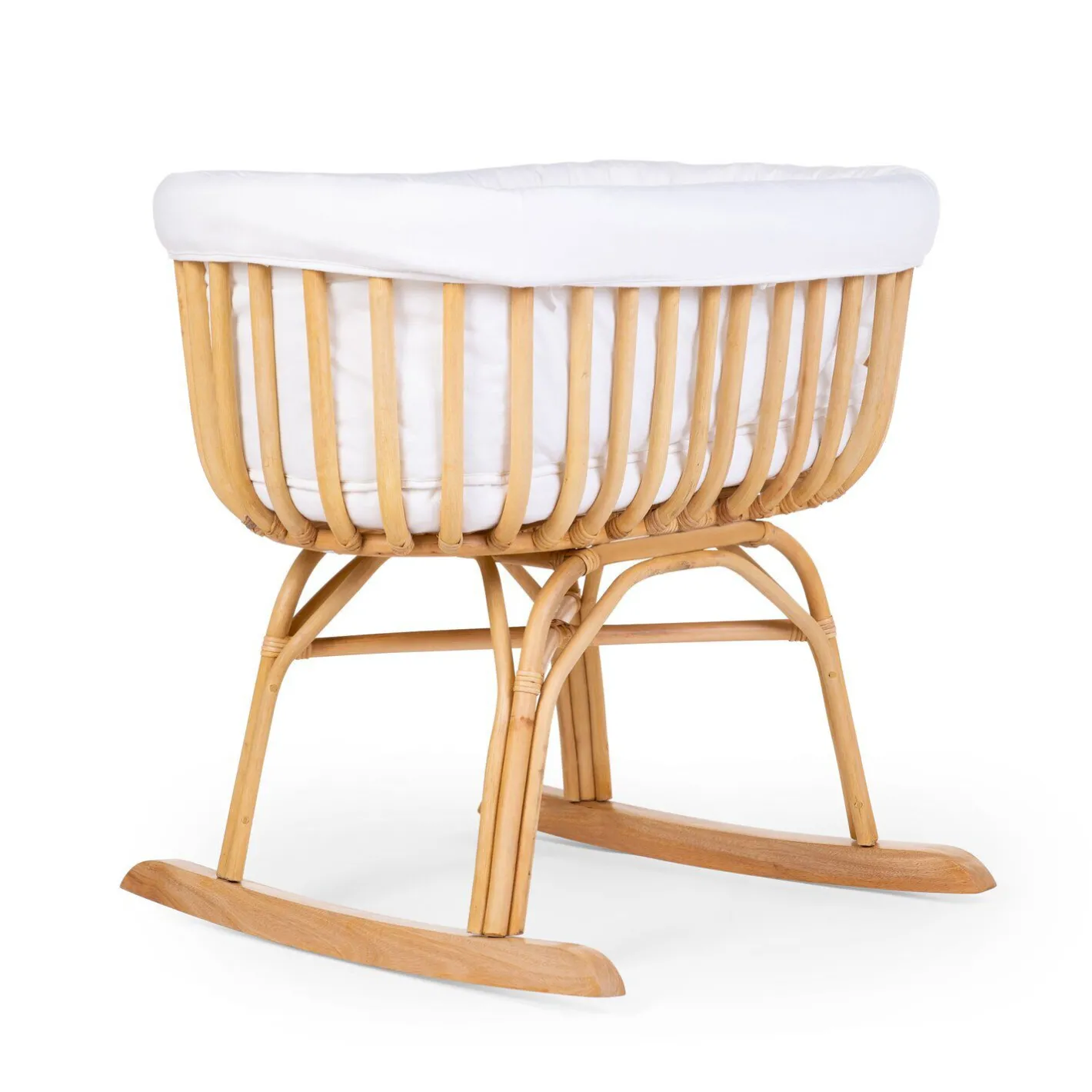 BÉABA Berceaux Et Couffins*Berceau Rotin - 90x70x71 Cm + Habillage Jersey Ecru - Matela