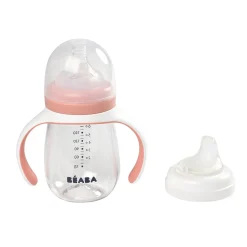 BÉABA Biberons Et Accessoires*Biberon d'apprentissage 2 en 1 - 210ml Vieux rose Windyblue