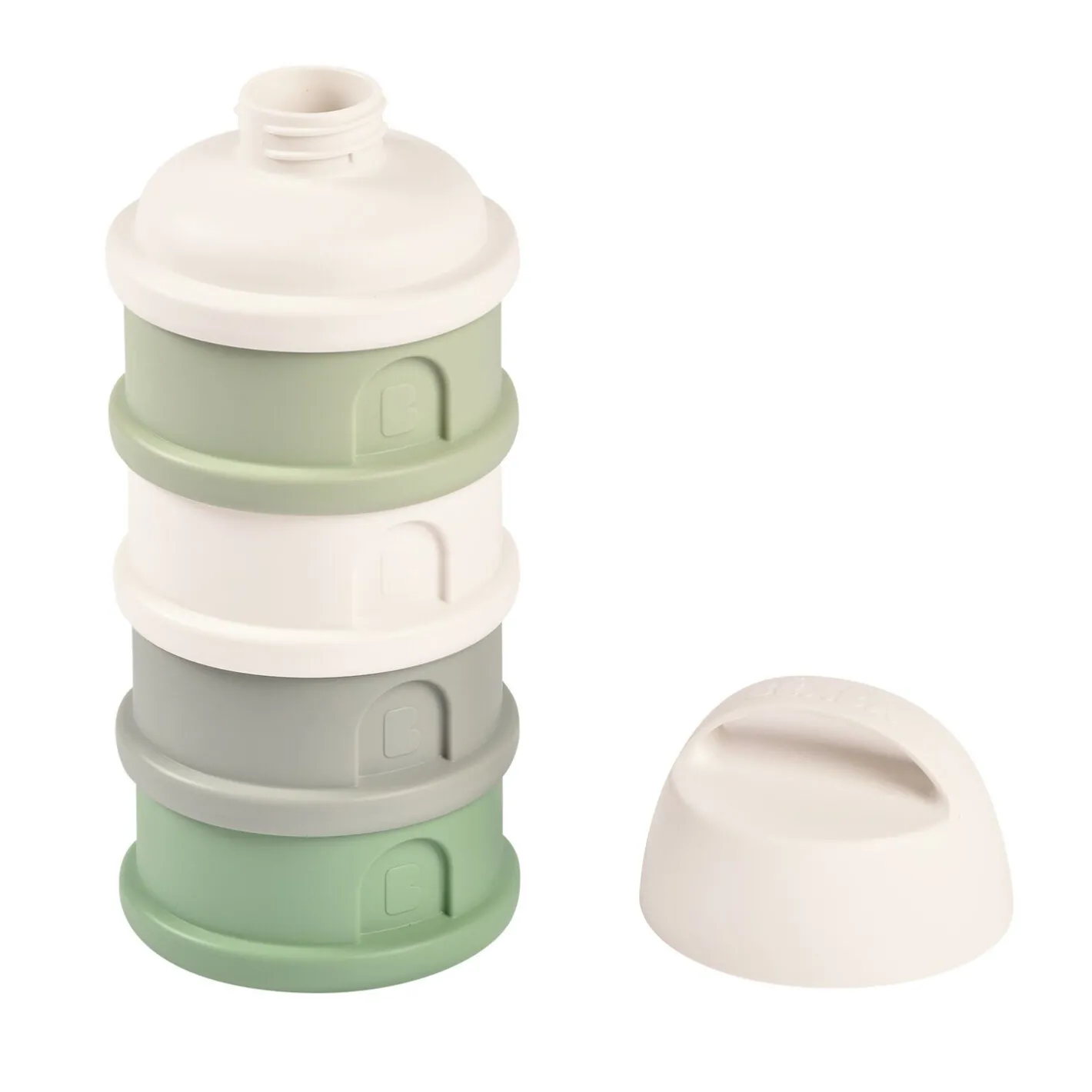 BÉABA Doseurs De Lait|Biberons Et Accessoires*Boîte doseuse de lait 4 compartiments empilables Vert sauge Sgreen/cwhite
