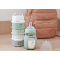 BÉABA Doseurs De Lait|Biberons Et Accessoires*Boîte doseuse de lait 4 compartiments empilables Vert sauge Sgreen/cwhite