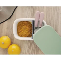 BÉABA Goûter Sain|Couverts Vaisselle Et Bavoirs*Boîte repas céramique Gris minéral/Vert sauge Mineral/sgreen