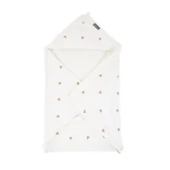 BÉABA Capes De Bain*Cape De Bain + Gant - 80x80 Cm - Jersey - Hearts Beige