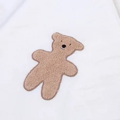BÉABA Capes De Bain*Cape De Bain + Gant - 80x80 Cm - Muslin / Terry Teddy Beige