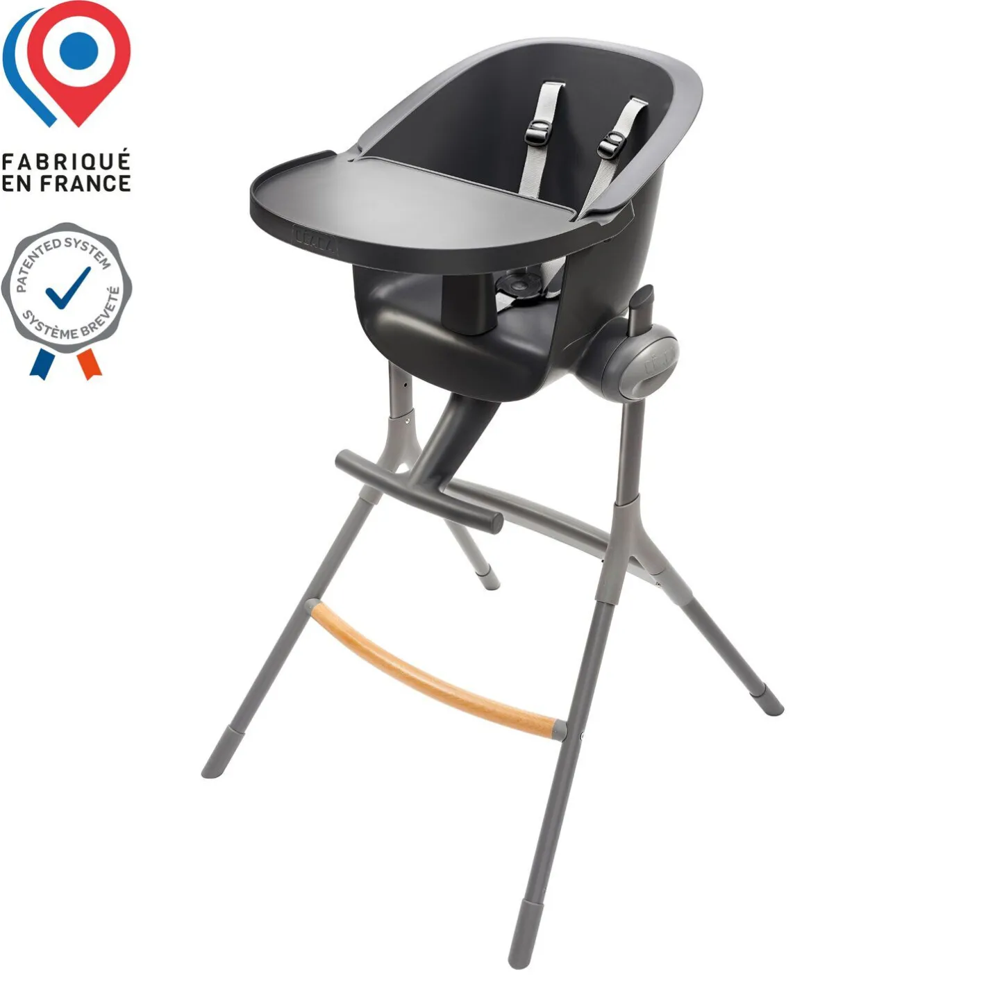 BÉABA Chaises Évolutives*Chaise Haute Evolutive Up and Down Gris foncé Grey/white
