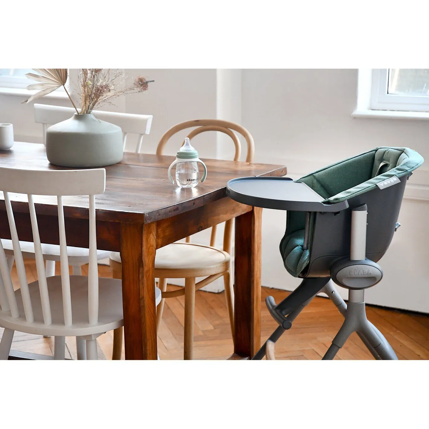 BÉABA Chaises Évolutives*Chaise Haute Evolutive Up and Down Gris foncé Grey/white