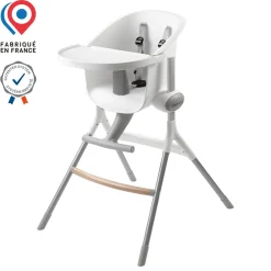 BÉABA Chaises Évolutives*Chaise haute évolutive Up and Down® Blanc/Gris Grey/white