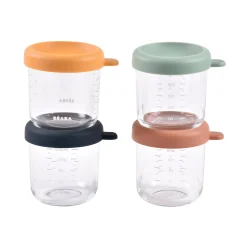 BÉABA Couverts Vaisselle Et Bavoirs*Coffret 4 portions verre 250ml Sunrise