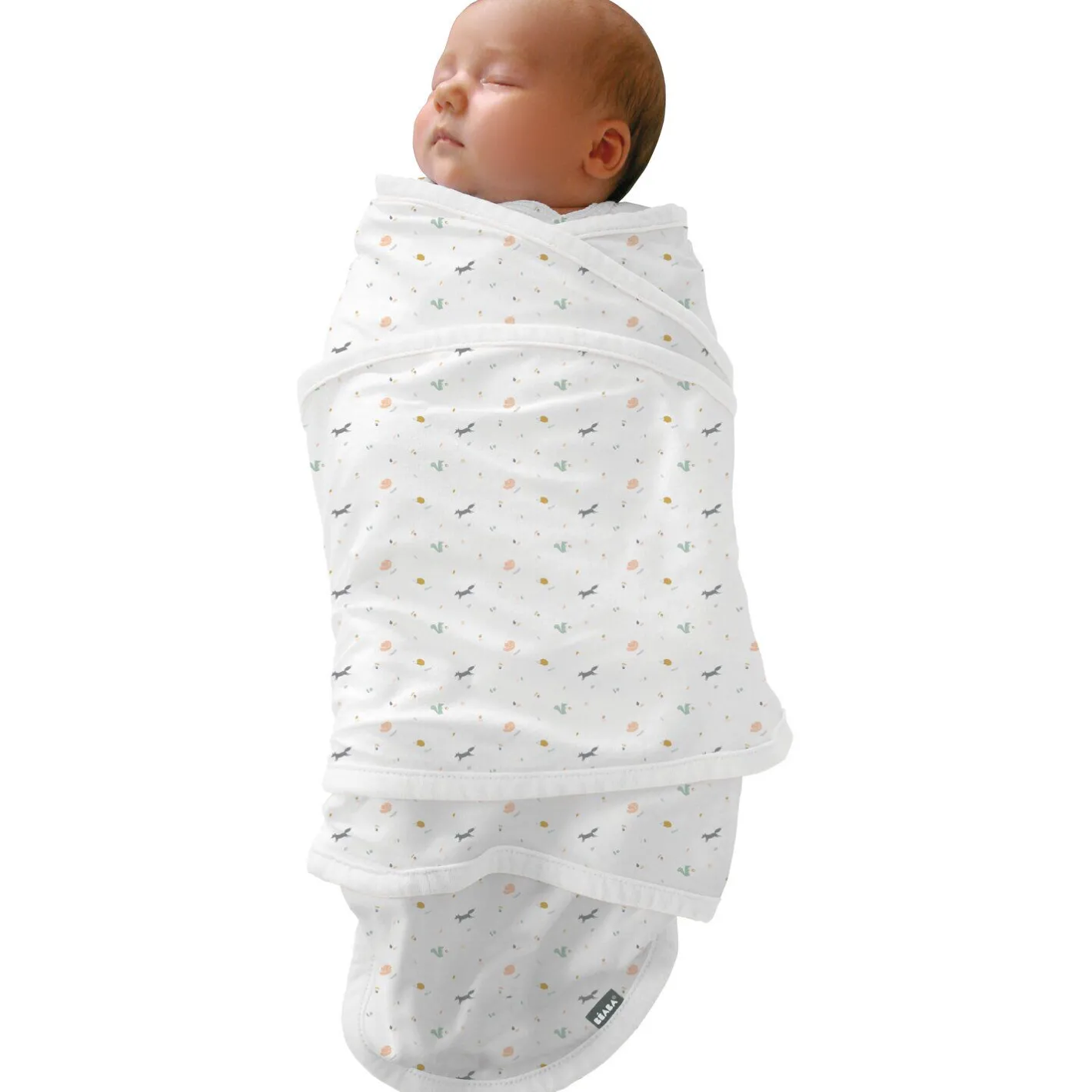 BÉABA Emmaillotage*Couverture Miracle™ Happy fox White/beige