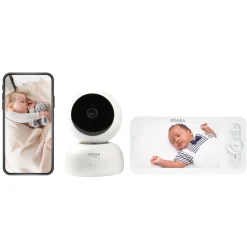 BÉABA Babyphone, Écoute-bébé*Ecoute bébé vidéo Zen Premium 2 Blanc Aqua