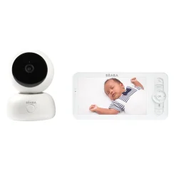 BÉABA Babyphone, Écoute-bébé*Ecoute bébé vidéo Zen Premium 2 Blanc Aqua