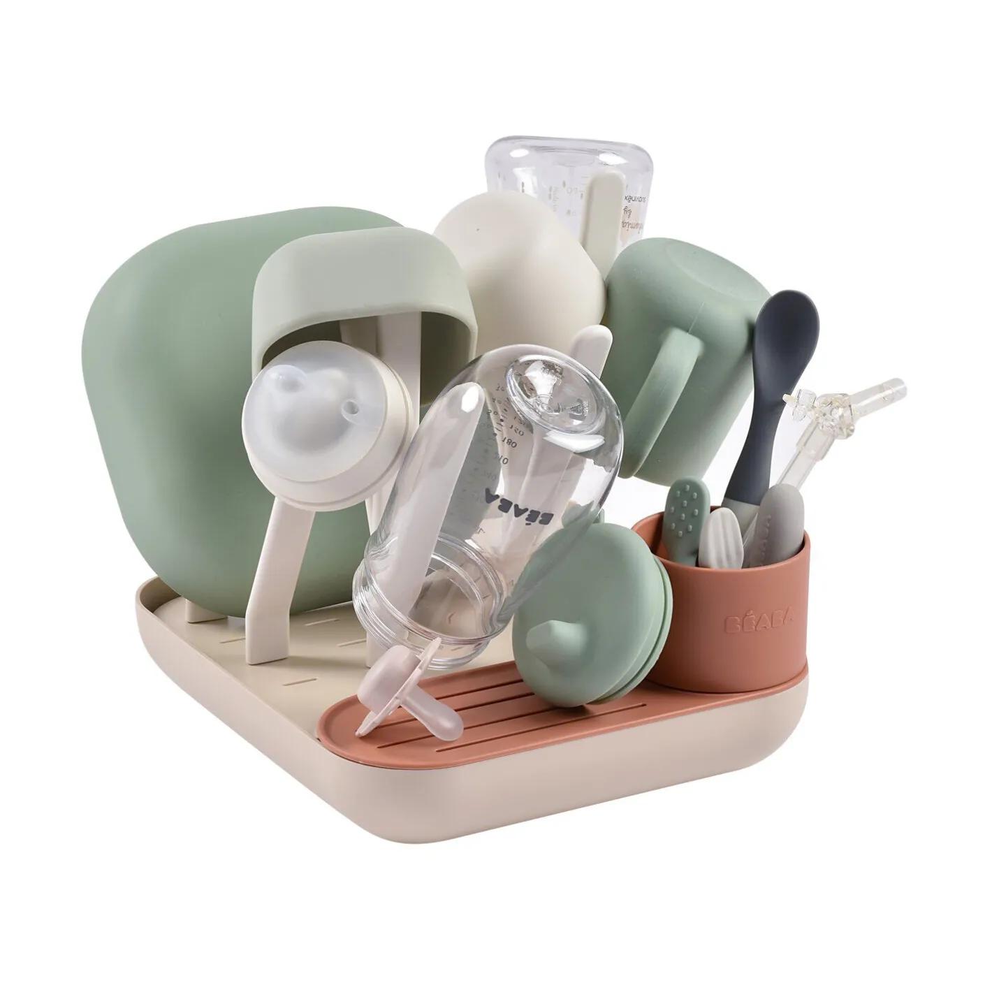 BÉABA Arbre À Biberons*Egoutte-biberons Forêt Terracotta/Argile