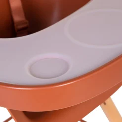 BÉABA Coussins Et Accessoires|Chaises Évolutives*Evolu Tablette De Chaise - Abs - Rouille + Napperon En Silic Anthracite