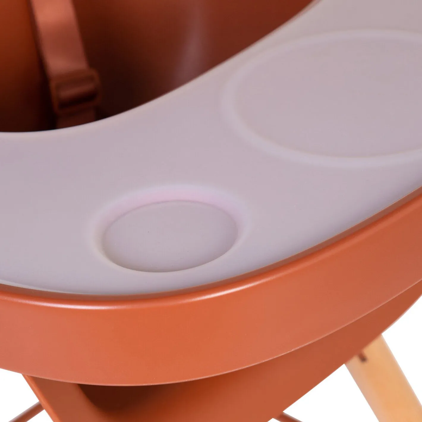 BÉABA Coussins Et Accessoires|Chaises Évolutives*Evolu Tablette De Chaise - Abs - Rouille + Napperon En Silic Anthracite