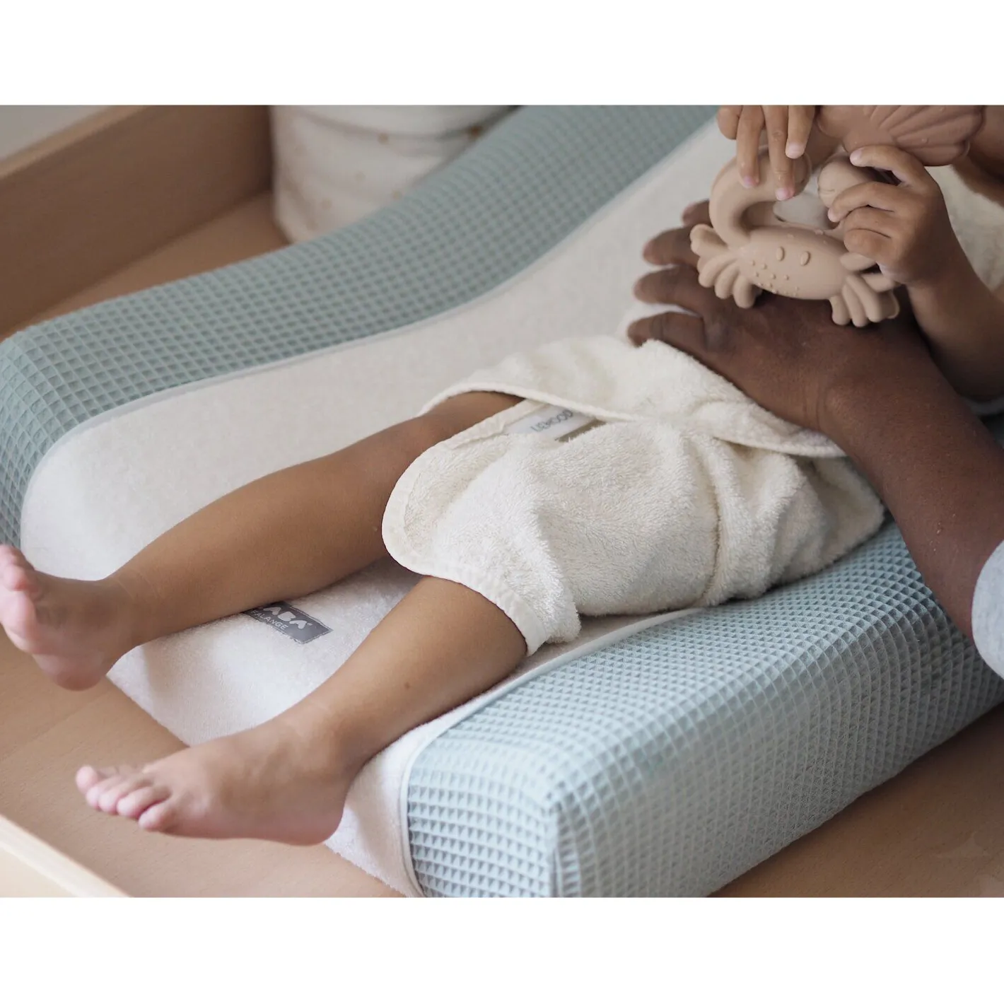 BÉABA Matelas À Langer|Baignoires Et Accessoires*Housse Sofalange® Bleu vert White