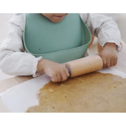 BÉABA Couverts Vaisselle Et Bavoirs*Lot de 2 bavoirs silicone Gris clair/Vert sauge Airygreen