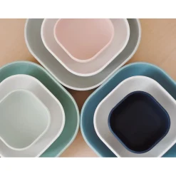 BÉABA Goûter Sain|Couverts Vaisselle Et Bavoirs*Lot de 3 bols silicone gigogne Night blue Nightblue