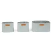 BÉABA Paniers De Rangement*Lot de 3 paniers de rangement suspendus Polyester gris