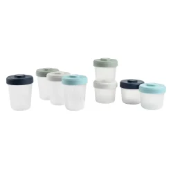 BÉABA Pots De Conservation|Pots De Conservation*Lot de 8 portions clip 2ème âge (4X150ml et 4X250ml) Multicolor