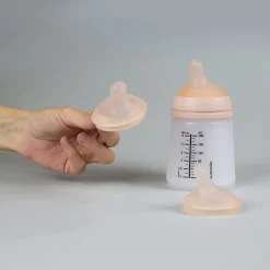 BÉABA Biberons Et Accessoires*Lot de 2 tétines pour biberon anti-colique ZERO.ZERO - Débit Dense Pink