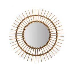 BÉABA Décoration Murale*Miroir En Rotin - Aura - 90 Cm