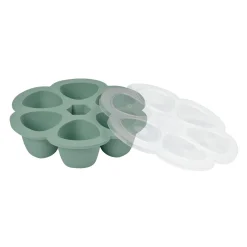 BÉABA Pots De Conservation|Pots De Conservation*Moule multiportions silicone 6X150ml Vert sauge Blue