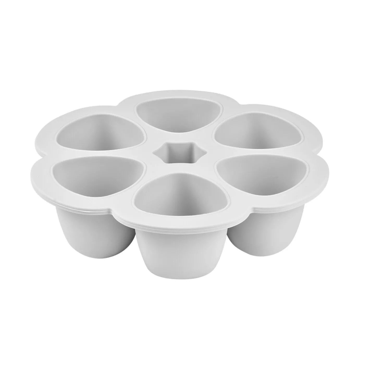 BÉABA Goûter Sain|Couverts Vaisselle Et Bavoirs*Moule multiportions silicone 6X90ml Gris clair Blue