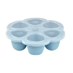 BÉABA Goûter Sain|Couverts Vaisselle Et Bavoirs*Moule multiportions silicone 6X90ml Bleu Blue