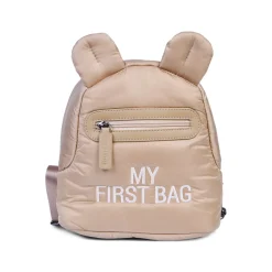 BÉABA Sacs À Dos Enfant|Cartables Enfant*My First Bag Sac A Dos Pour Enfants - Matelassé - Beige Black/gold