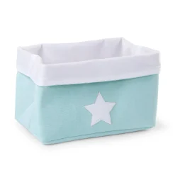 BÉABA Paniers De Rangement*Panier De Rangement - 32x20x20 Cm - Toile - Mint Blanc Greystripes