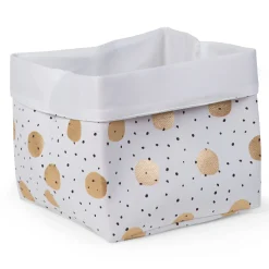 BÉABA Paniers De Rangement*Panier De Rangement - 32x32x29 Cm - Toile - Gold Dots Greystripes