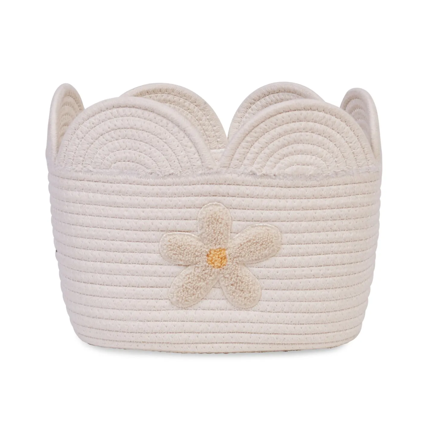 BÉABA Paniers De Rangement*Panier fleur - 30x20x15CM - Corde De Coton - Ecru Offwhite