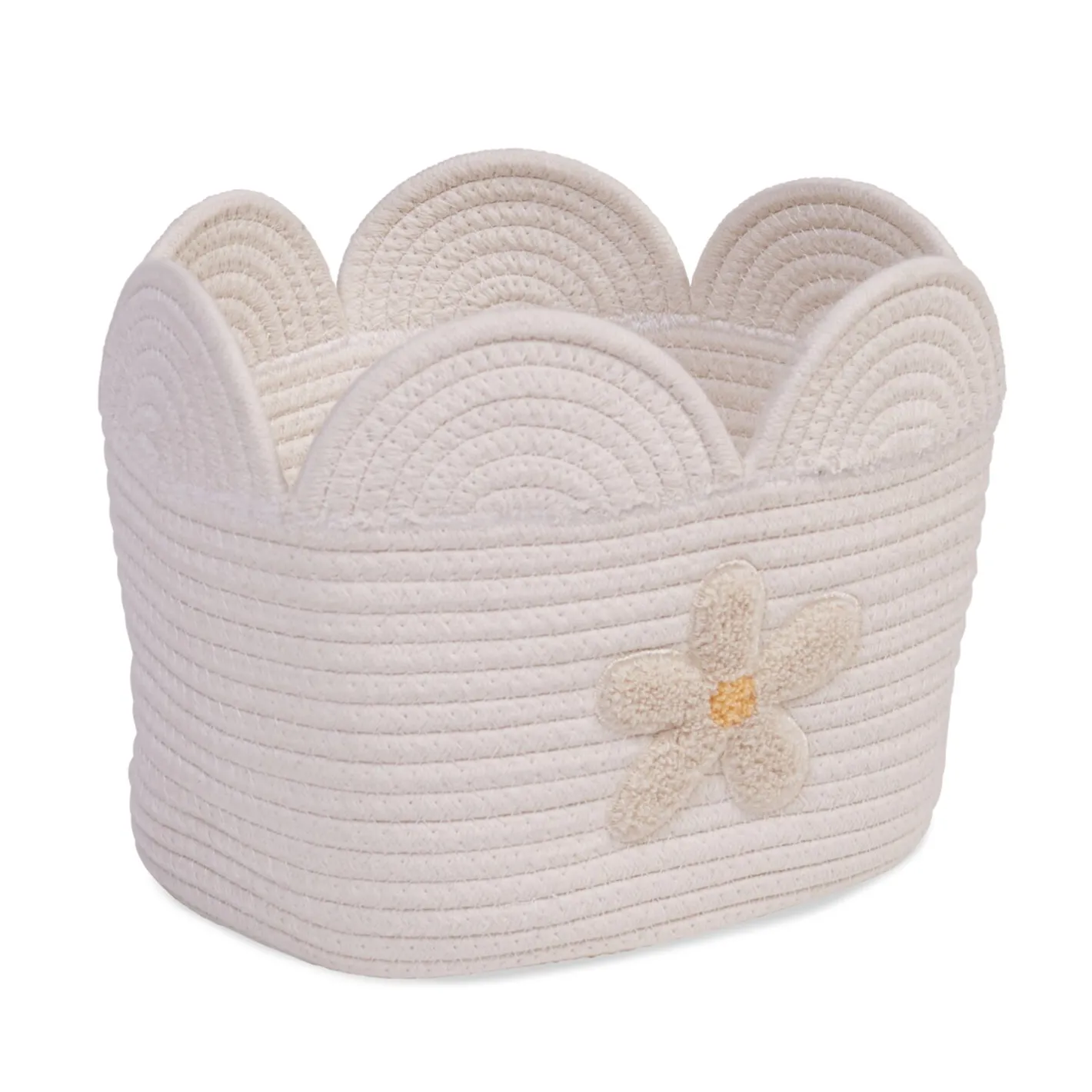 BÉABA Paniers De Rangement*Panier fleur - 30x20x15CM - Corde De Coton - Ecru Offwhite