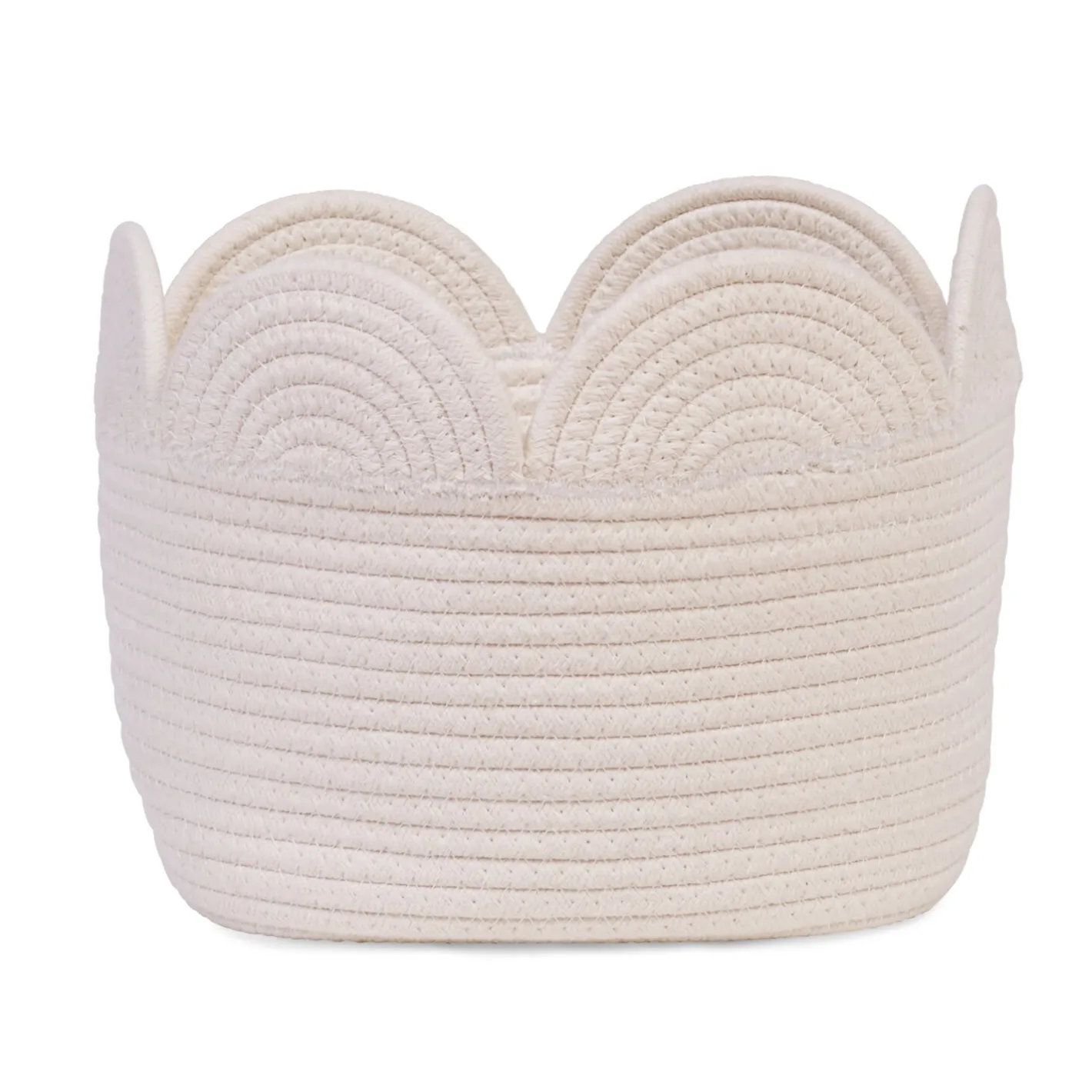 BÉABA Paniers De Rangement*Panier fleur - 30x20x15CM - Corde De Coton - Ecru Offwhite