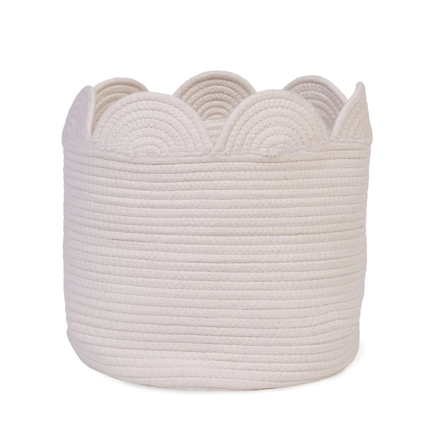 BÉABA Paniers De Rangement*Panier fleur - 30x30x30cm - Corde De Coton - Ecru Offwhite
