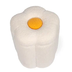 BÉABA Jouets*Pouf + Coffre à jouets Fleur blanc cassé