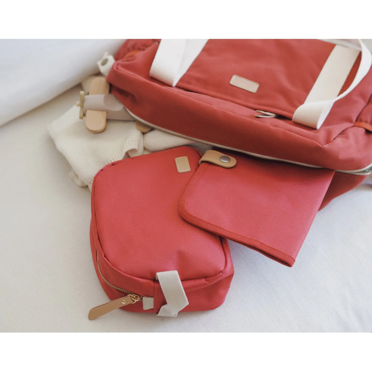 BÉABA Accessoires De Toilette*Protège carnet de santé Terracotta Cherryblossom