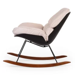 BÉABA Chaises D'allaitement*Rocking Chaise A Bascule Lounge - Noir/Ecru Grey/white