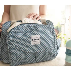 BÉABA Sacs À Langer*Sac à langer Genève Play print Bleu Ardoise