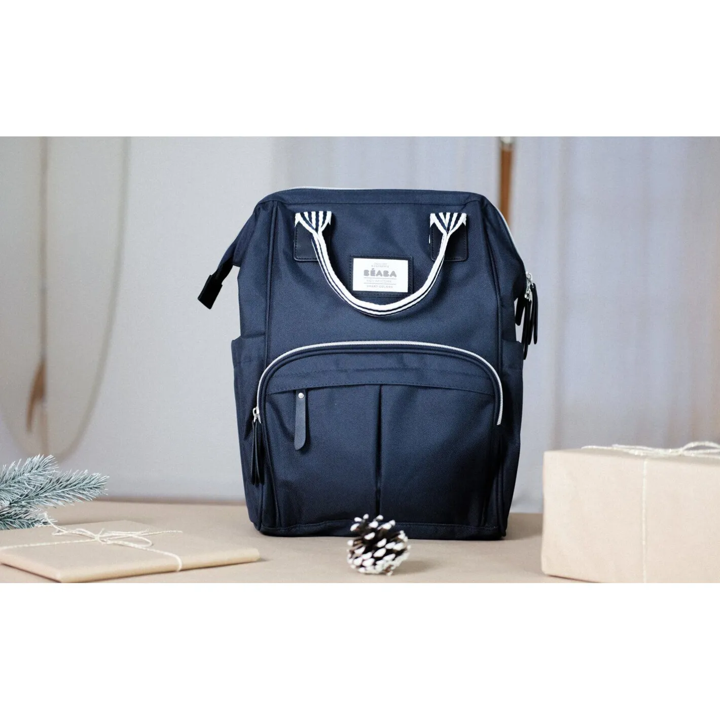 BÉABA Sacs De Voyage|Sacs À Dos À Langer*Sac à langer Wellington Bleu marine Heathergrey