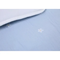 BÉABA Parcs Bébé Et Accessoires*Tapis De Parc - 75x95 Cm - Mousseline Fleur - Bleue Marin