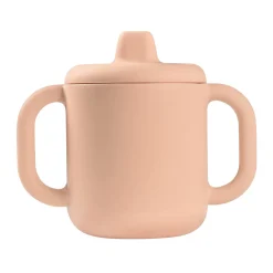 BÉABA Goûter Sain|Couverts Vaisselle Et Bavoirs*Tasse d'apprentissage silicone Rose Blue
