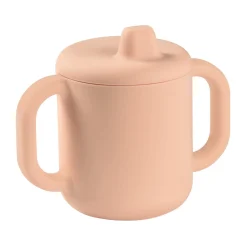 BÉABA Goûter Sain|Couverts Vaisselle Et Bavoirs*Tasse d'apprentissage silicone Rose Blue