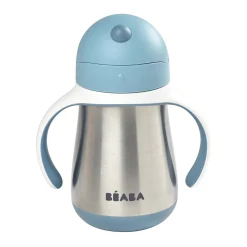 BÉABA Couverts Vaisselle Et Bavoirs|Biberons Et Accessoires*Tasse paille inox 250ml Bleu Windyblue