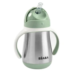 BÉABA Couverts Vaisselle Et Bavoirs*Tasse paille inox 250ml Vert sauge Windyblue