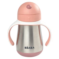 BÉABA Couverts Vaisselle Et Bavoirs|Biberons Et Accessoires*Tasse paille inox 250ml Vieux rose Windyblue