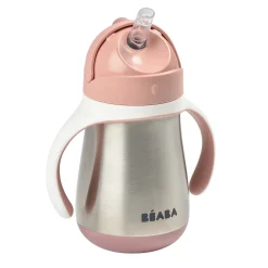BÉABA Couverts Vaisselle Et Bavoirs|Biberons Et Accessoires*Tasse paille inox 250ml Vieux rose Windyblue