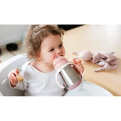 BÉABA Couverts Vaisselle Et Bavoirs|Biberons Et Accessoires*Tasse paille inox 250ml Vieux rose Windyblue