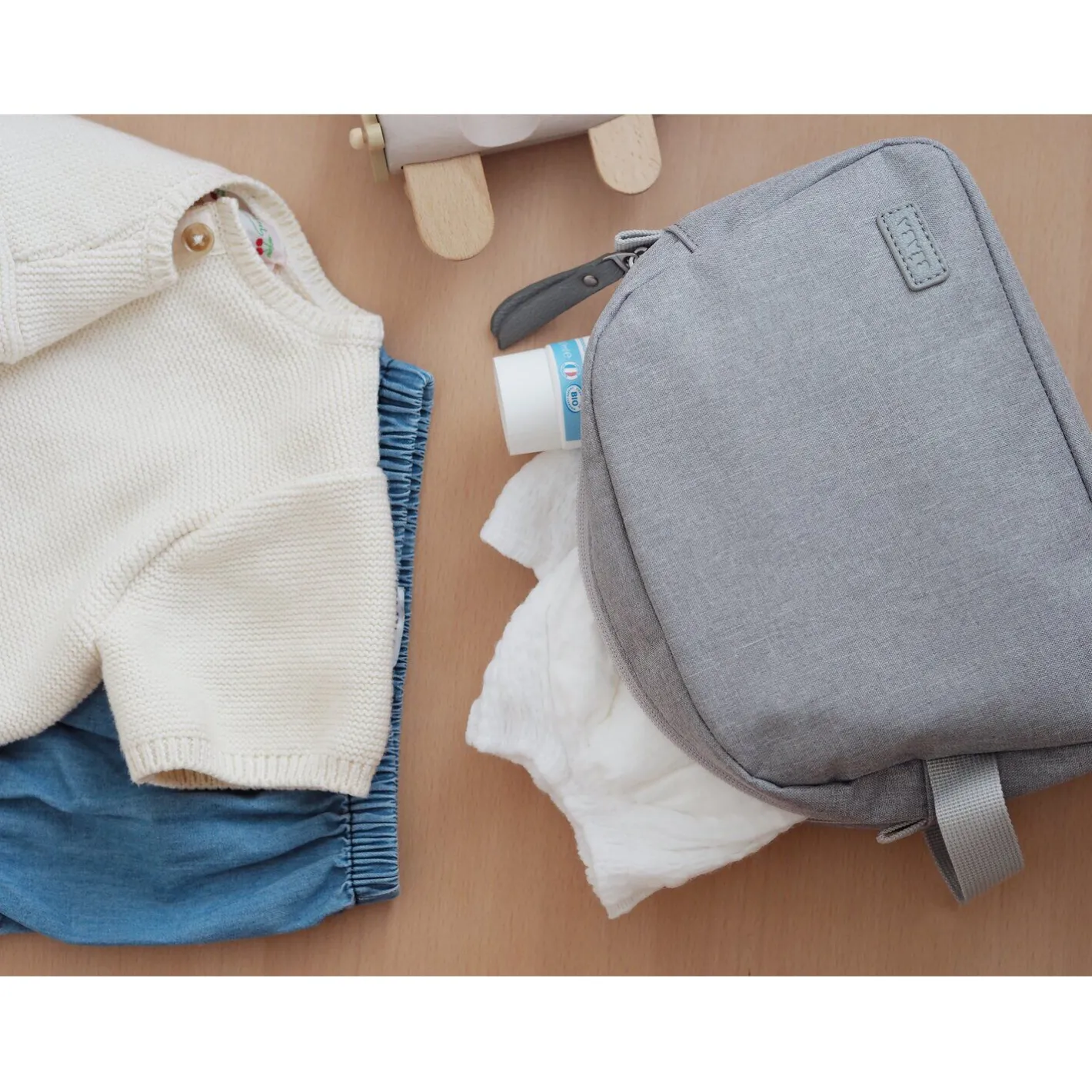 BÉABA Accessoires De Toilette|Baignoires Et Accessoires*Trousse de toilette Gris chiné Cherryblossom